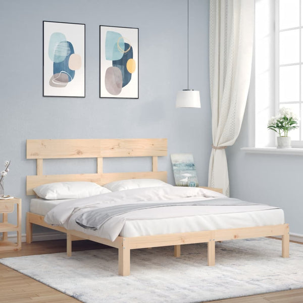 King Size Bellul -sängynrunko päädyllä (puu)