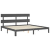 Bettgestell Bellul 200x200cm grau mit Kopfteil (Holz)