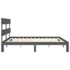 Bettgestell Bellul 200x200cm grau mit Kopfteil (Holz)