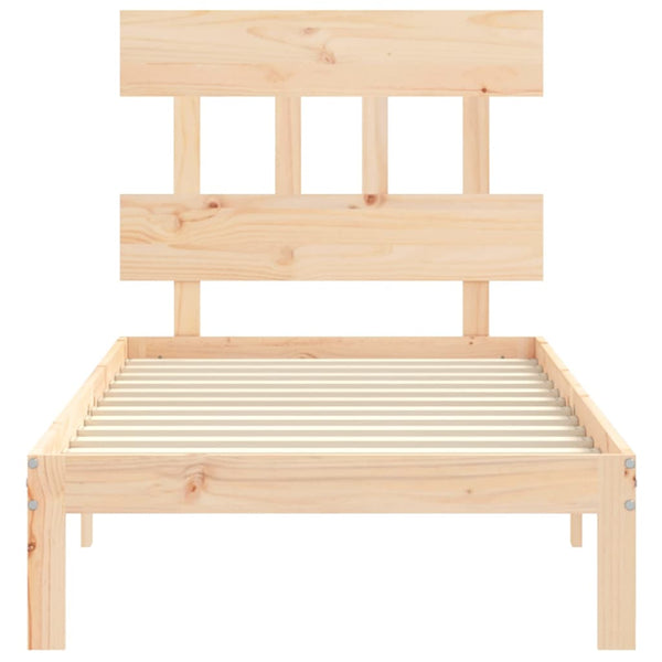 Kizner Bettrahmen mit Holzkopfteil (Einzelbett)