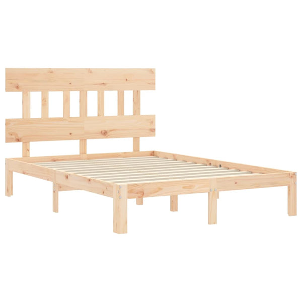 Kizner Small Double Bettgestell mit Kopfteil (Holz)