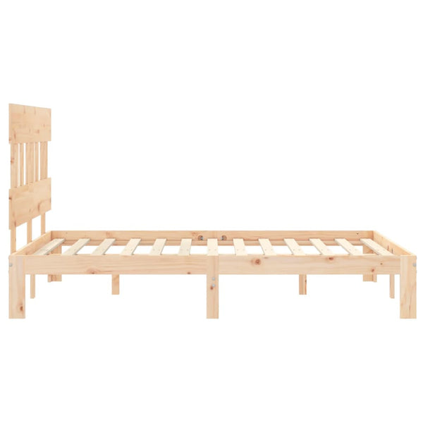 Kizner Small Double Bettgestell mit Kopfteil (Holz)