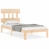 Bettgestell Kizner mit Kopfteil 90x200cm (Holz)