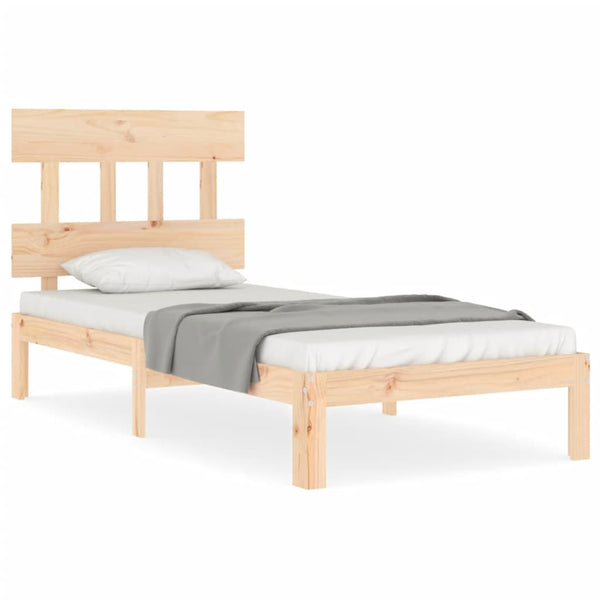 Bettgestell Kizner mit Kopfteil 90x200cm (Holz)