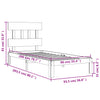 Bettgestell Kizner mit Kopfteil 90x200cm (Holz)