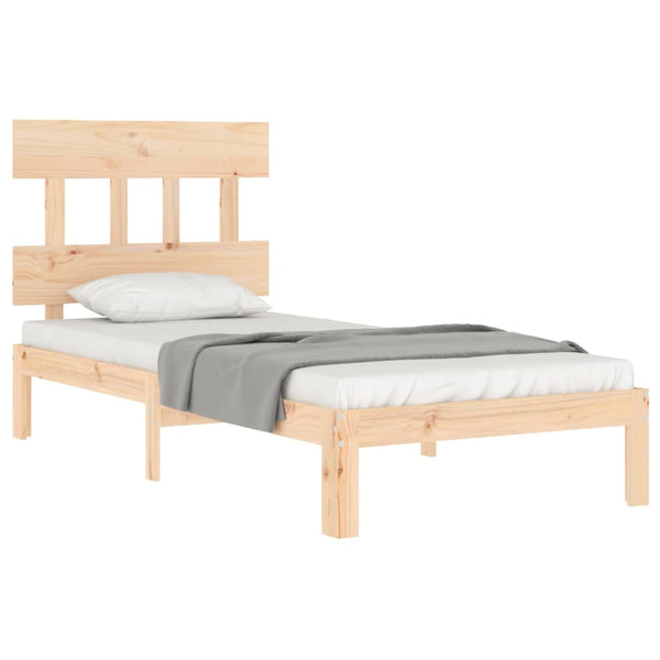 Bettgestell Kizner mit Kopfteil 90x200cm (Holz)