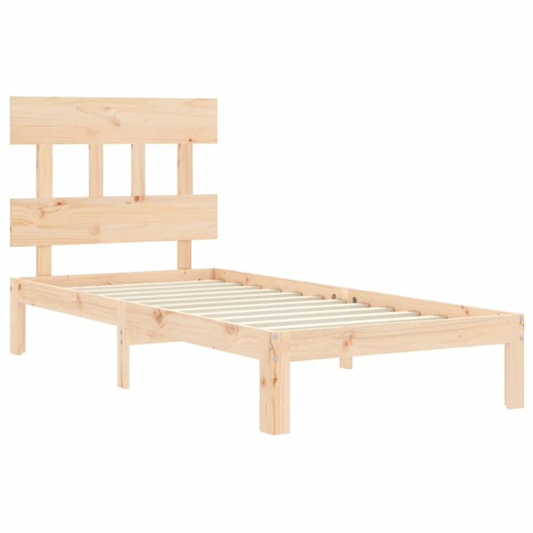 Bettgestell Kizner mit Kopfteil 90x200cm (Holz)
