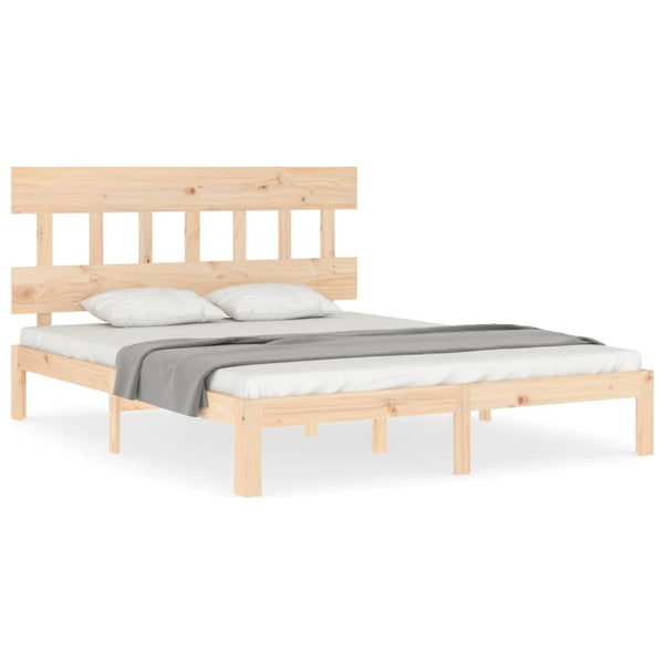 Kizner King Size Bettgestell mit Kopfteil (Holz)