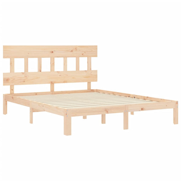 Kizner King Size Bettgestell mit Kopfteil (Holz)