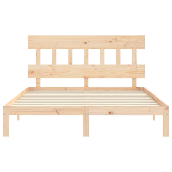 Kizner King Size Bettgestell mit Kopfteil (Holz)
