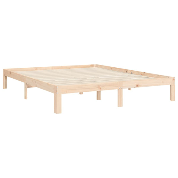 Kizner King Size Bettgestell mit Kopfteil (Holz)