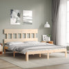 Kizner King Size Bettgestell mit Kopfteil (Holz)