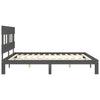 Bettgestell Kizner Grau mit Kopfteil 200x200cm (Holz)