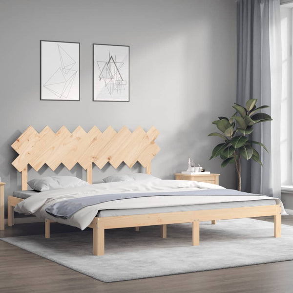 Bettgestell mit Kopfteil Brady Super King Size (Holz)