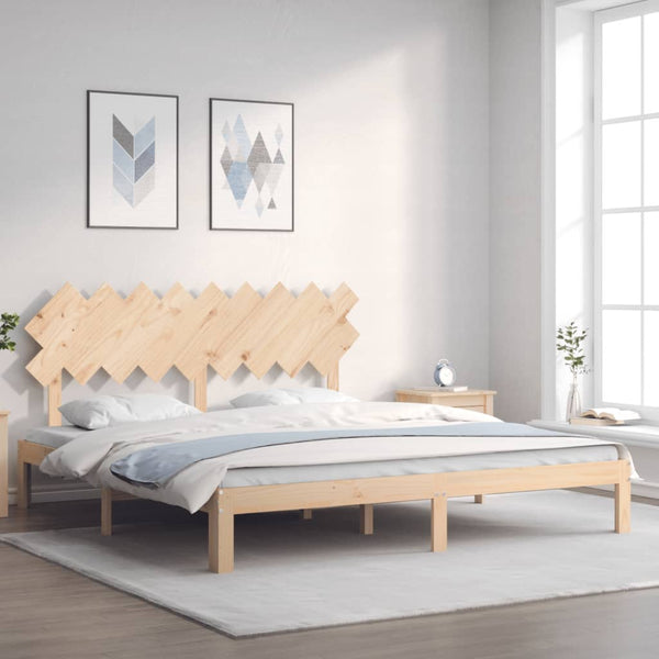 Bettgestell mit Kopfteil Brady Super King Size (Holz)