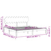 Graues Bettgestell mit Kopfteil Brady 200x200cm (Holz)