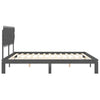 Graues Bettgestell mit Kopfteil Brady 200x200cm (Holz)