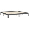 Graues Bettgestell mit Kopfteil Brady 200x200cm (Holz)