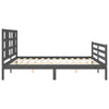 Graues Bettgestell mit Kopfteil Lapadus 200x200cm (Holz)