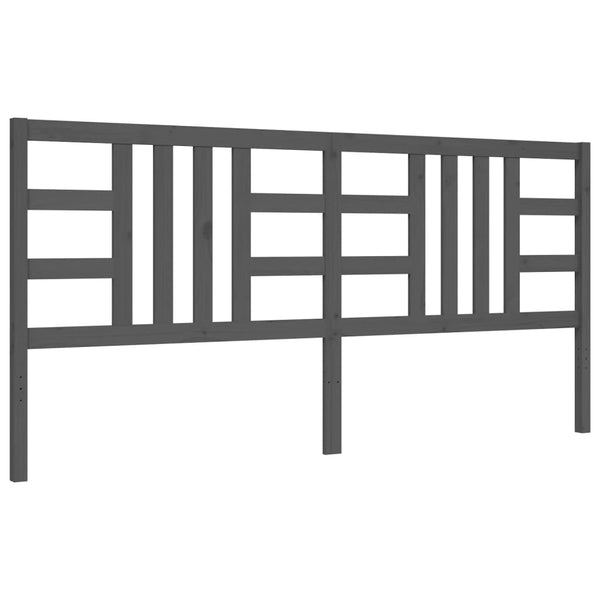Graues Bettgestell mit Kopfteil Lapadus 200x200cm (Holz)