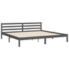 Graues Bettgestell mit Kopfteil Lapadus 200x200cm (Holz)