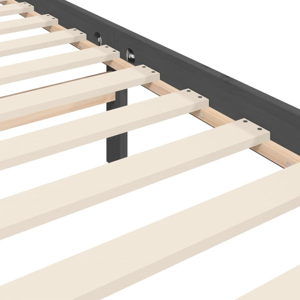 Graues Bettgestell mit Kopfteil Lapadus 200x200cm (Holz)