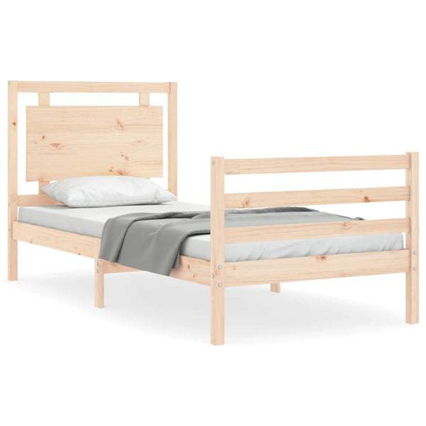 Bettgestell mit Kopfteil Mititelu 100x200cm (Holz)