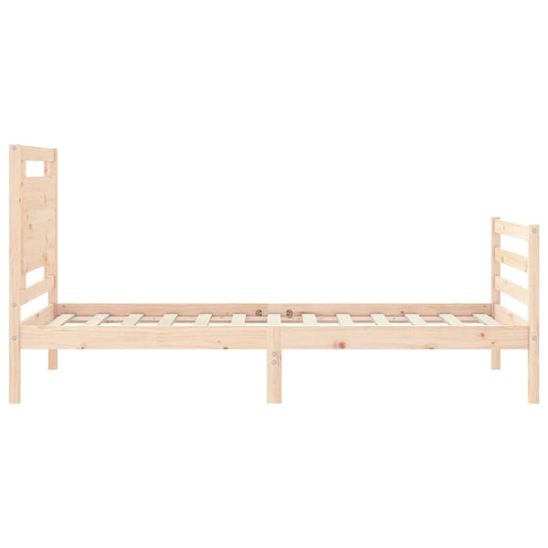 Bettgestell mit Kopfteil Mititelu 100x200cm (Holz)
