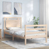 Bettgestell mit Kopfteil Mititelu 100x200cm (Holz)