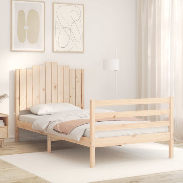 Bettgestell mit Kopfteil Moinita 100x200cm (Holz)
