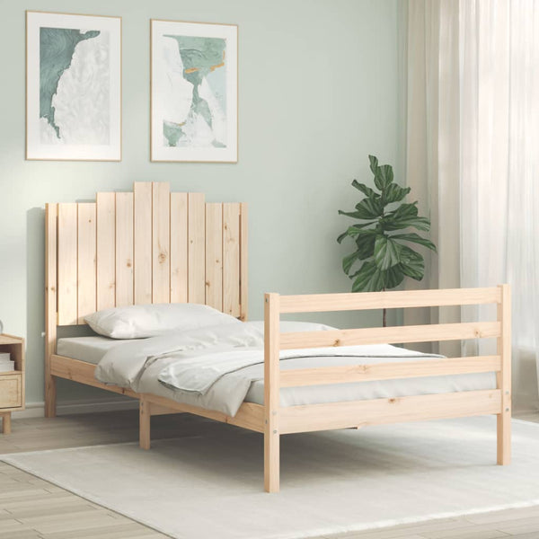 Bettgestell mit Kopfteil Moinita 100x200cm (Holz)