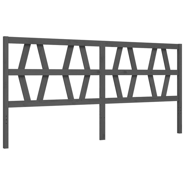 Bettgestell Haralambia Grau mit Kopfteil 200x200cm (Holz)