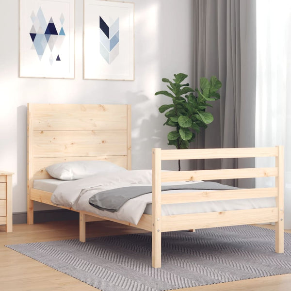 Bettgestell mit Kopfteil Gebriel 100x200cm (Holz)