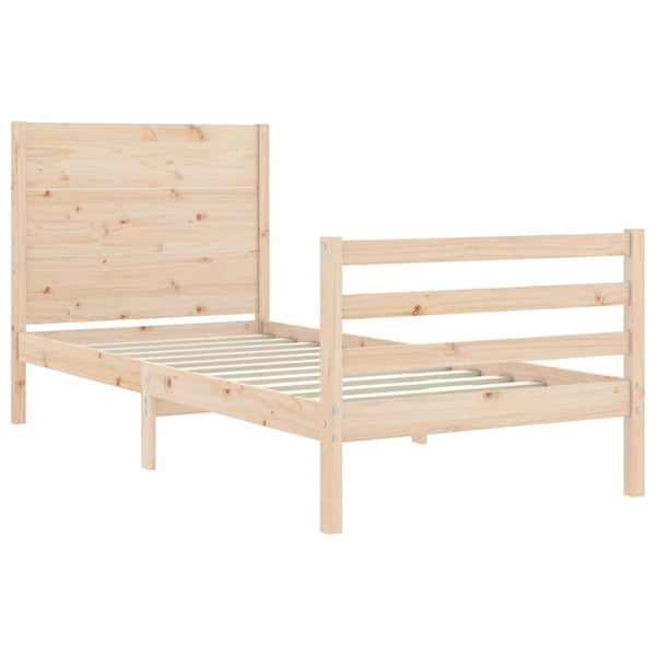 Bettgestell mit Kopfteil Gebriel 100x200cm (Holz)