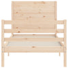 Bettgestell mit Kopfteil Gebriel 100x200cm (Holz)
