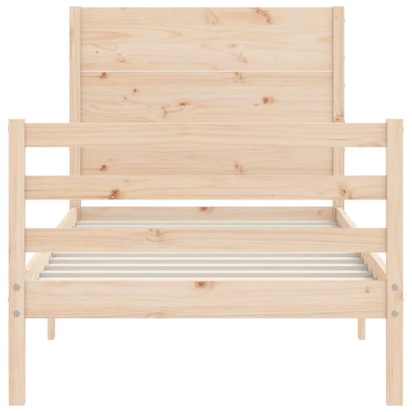 Bettgestell mit Kopfteil Gebriel 100x200cm (Holz)