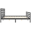 Graues Bettgestell mit Kopfteil Majid 200x200cm (Holz)