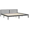 Graues Bettgestell mit Kopfteil Majid 200x200cm (Holz)