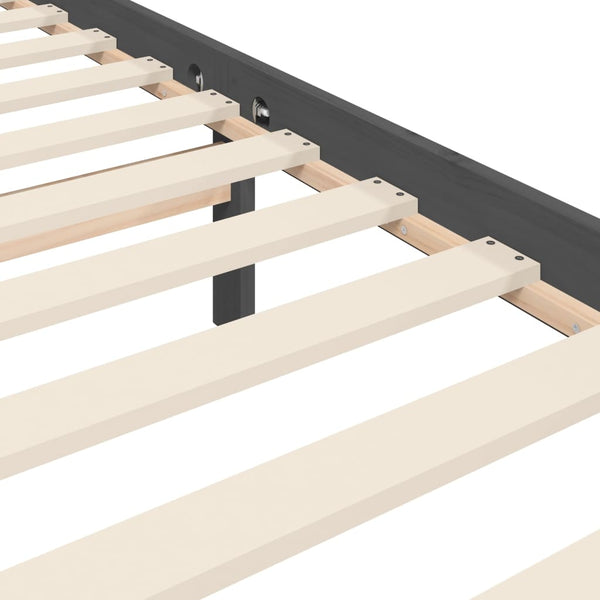Graues Bettgestell mit Kopfteil Majid 200x200cm (Holz)
