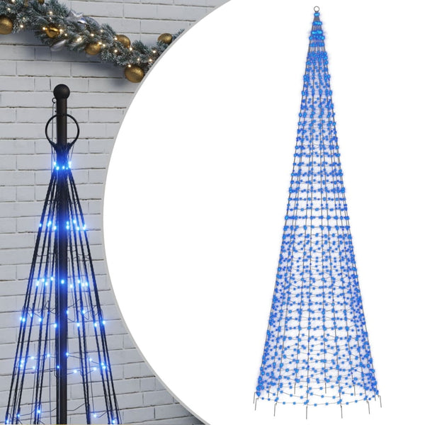 Blaue Weihnachtsbaumbeleuchtung für Fahnenmast Ghiulgen 500cm (1534 LED-Lichter)