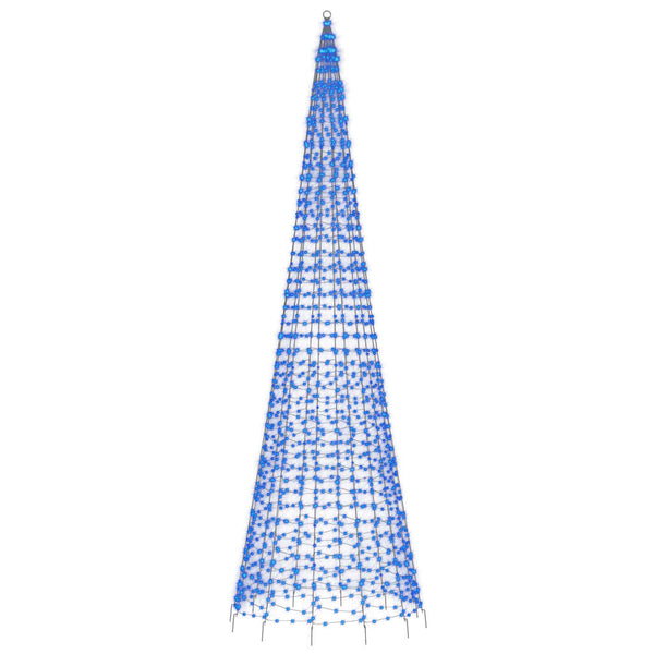 Blaue Weihnachtsbaumbeleuchtung für Fahnenmast Ghiulgen 500cm (1534 LED-Lichter)