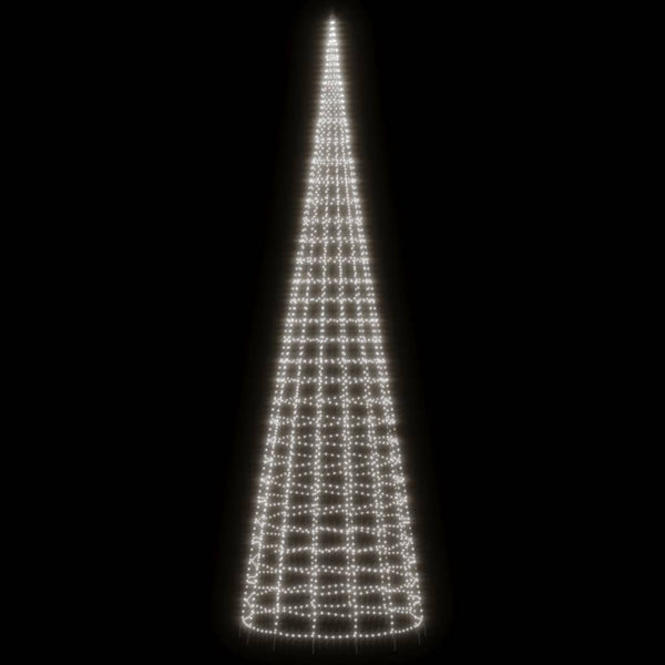 Kaltweiße Weihnachtsbaumbeleuchtung für Fahnenmasten Ghiulgen 800cm (3000 LED-Lichter)