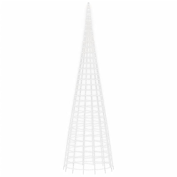 Kaltweiße Weihnachtsbaumbeleuchtung für Fahnenmasten Ghiulgen 800cm (3000 LED-Lichter)