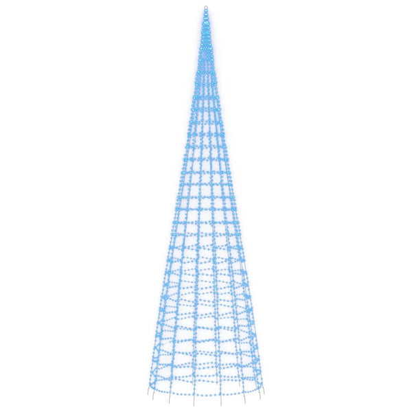 Blaue Weihnachtsbaumbeleuchtung für Fahnenmast Ghiulgen 800cm (3000 LED-Leuchten)