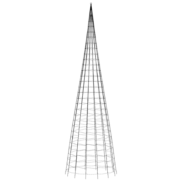 Blaue Weihnachtsbaumbeleuchtung für Fahnenmast Ghiulgen 800cm (3000 LED-Leuchten)