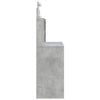 Betongrauer Schminktisch mit LED-Beleuchtung Valadea 96x40x142cm