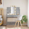 Betongrauer Schminktisch mit LED-Beleuchtung Valadea 96x40x142cm