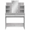 Harmaa peilipöytä led-valoilla Valadea 96x40x142cm (sonoma)
