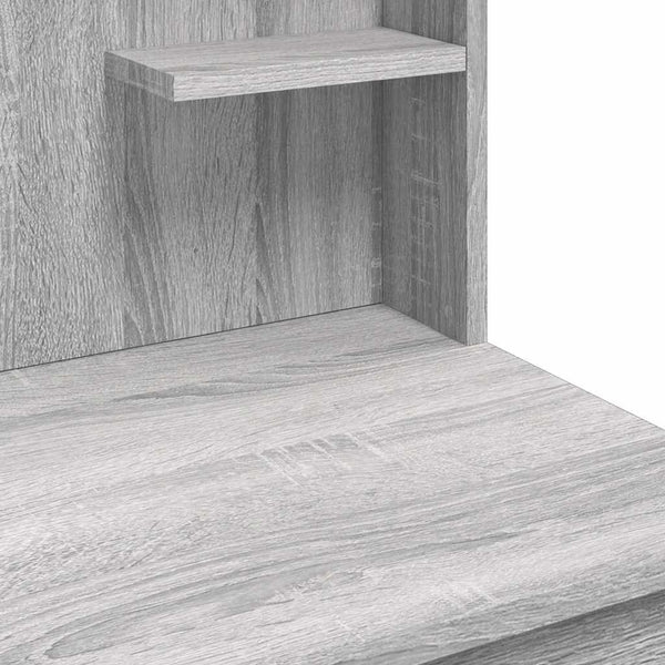 Harmaa peilipöytä led-valoilla Valadea 96x40x142cm (sonoma)