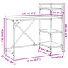 Schwarzer Computertisch mit Regalen Dior 120x47x109cm